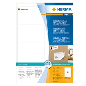 Herma -etiketti irrotettava 99,1 x 67,7 mm, 800 kpl.
