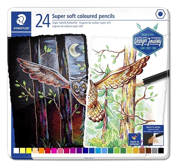 Staedtler Crayon Super Soft in tin Box Ass (24)