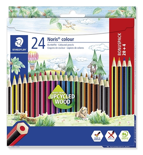 Staedtler Crayon Noris kierrätetty puu aasi (20+4)