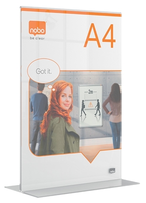 Nobo Sign Holder Premium Plus Acrylic T-jalka A4