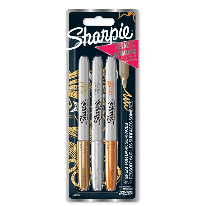 Sharpie Mark Metallic 1,4 mm perse kulta/meri/pronssi (3)