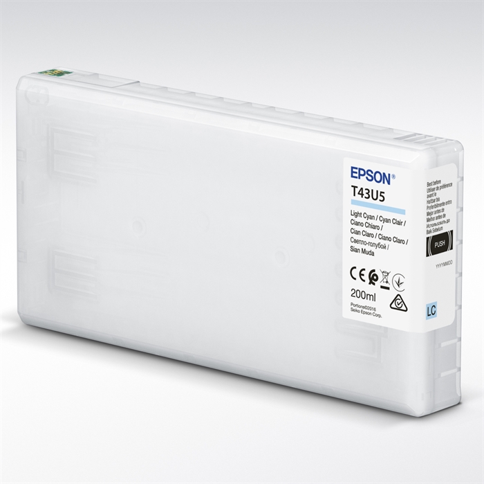 Epson T43U Light Cyan 200ml mustekasetti SureLab SL-D800:lle.