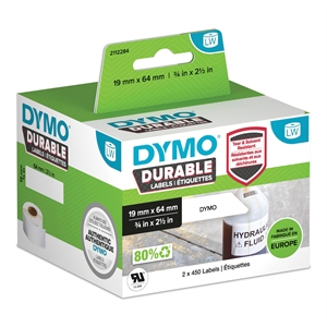 Dymo LabelWriter Kestoble Barcode Label 19 mm x 64 mm 2 rullaa