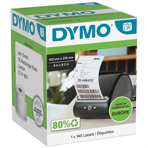 Dymo LabelWriter 102 mm x 210 mm DHL -tarrat 1 rulla 140 leimaa.