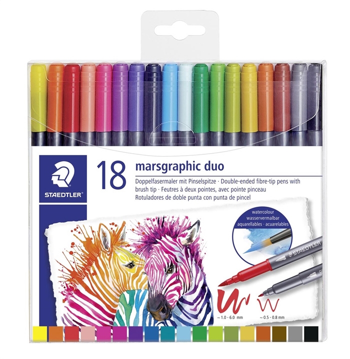 Staedtler Fiberpen Marsgraphic Duo -harja Tussian (18)