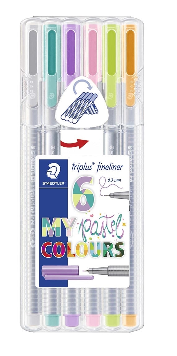 Staedtler Fineliner Triplus 0,3 mm pastelli perse (6)