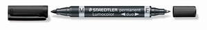 Staedtler Mark LuMocolor -duo Perm 0,6-1,5 mm musta