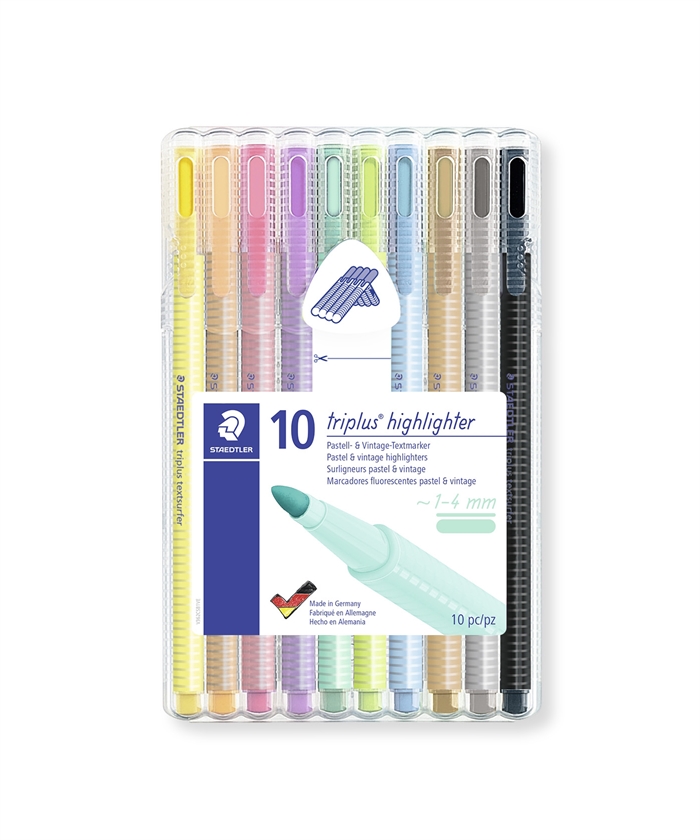 Staedtler Peverlay Pen Texturfer Triplus Pastel Ass (10)