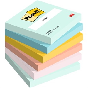 3m Post-IT Beachside 76 x 76 mm, 100 arkkia - 6 pakkaus