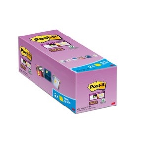 3M Post-IT -muistiinpanot Super Sticky 76 x 76 mm, keltainen - 16 pakkaus