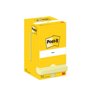 3M Post-IT -huomautukset 76 x 76 mm, keltainen - 12 pakkaus