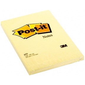 3M Post-it Huomautuksia 102 x 152 mm, keltainen