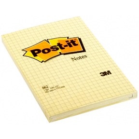 3M Post-IT -huomautukset 102 x 152 mm, neliökeltainen - 6 pakkaus