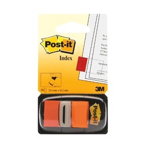 3M Post-it-hakemisto-välilehdet 25,4 x 43,2 mm, oranssi
