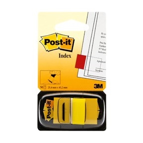 3M Post-it-hakemisto-välilehdet 25,4 x 43,2 mm, keltainen