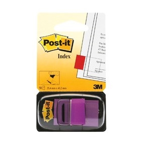3M Post-it-hakemisto-välilehdet 25,4 x 43,2 mm, violetti
