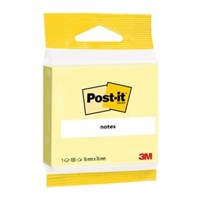 3m Post-it Kanariankeltainen 76 x 76 mm, 100 arkkia