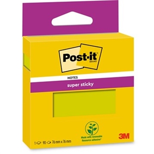 3M Post-IT -muistiinpanot Super Sticky Green 76 x 76 mm, - 90 arkkia