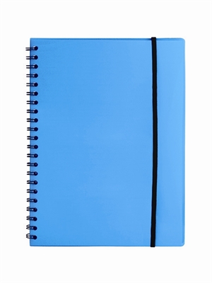 Büngers -muistikirja A4 -muovi kierre -sinisellä
