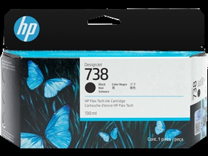 HP 738 130 ml mustan DesignJet-mustekasetin