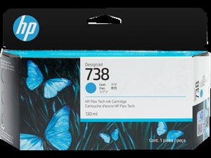 HP 738 130 ml sininen DesignJet-musteautomaatti