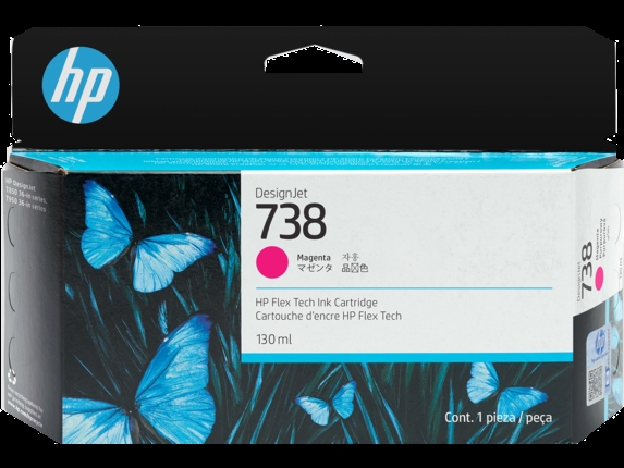 HP 738 130 ml magenta DesignJet mustekasetti