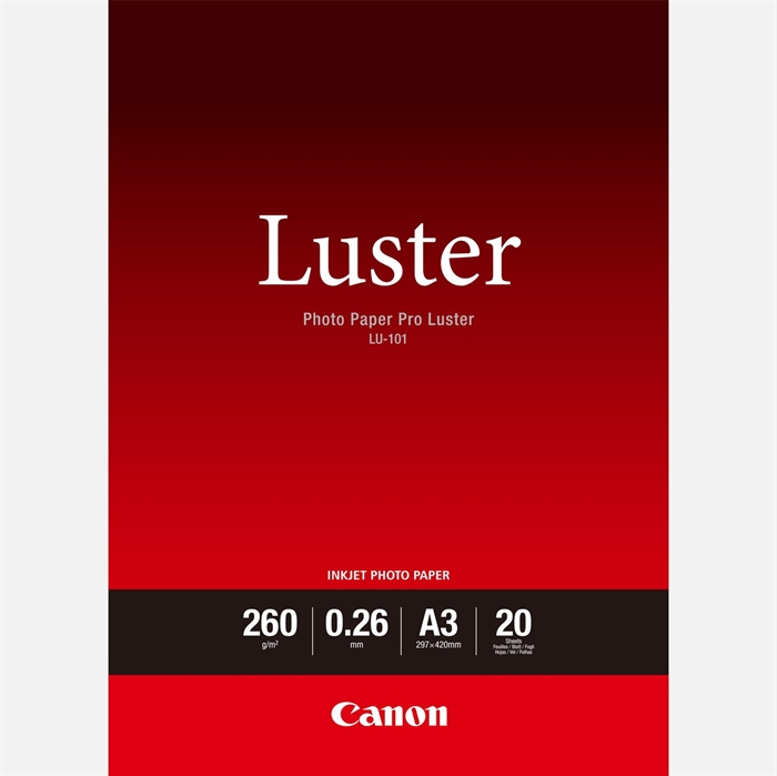 Canon Photo Paper Pro Luster 260g/m² - A3, 20 ark