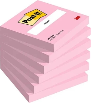 3M Post-it-muistiinpanot 76 x 76 mm, vaaleanpunainen
