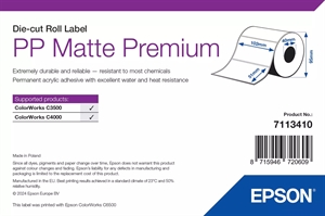 Epson PP Matte Label Premium, Leikatut tarrat, 102 x 51mm ( 535 tarraa )