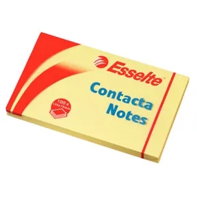 Esselte Contacca Huomautuksia 75 x 125 mm, keltainen
