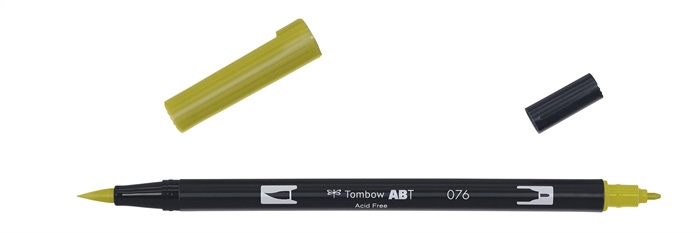 Tombow Mark Abt Dual Brush 076 Green Ocher