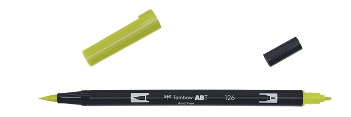 Tombow Mark Abt Dual Brush 126 kevyet oliivit