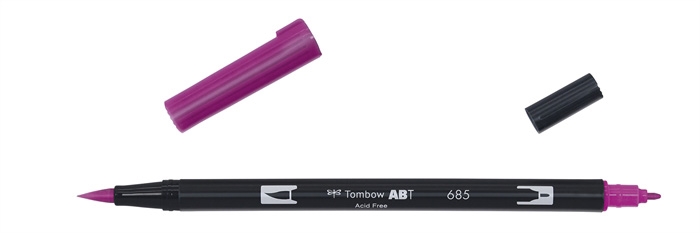 Tombow Mark Abt Dual Brush 685 Deep Magenta