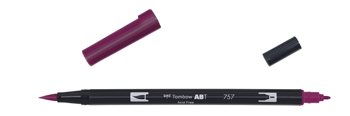 Tombow Mark Abt Dual Brush 757 Port Red