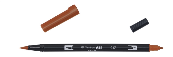 Tombow Mark Abt Dual Brush 947 Burnt Sienna