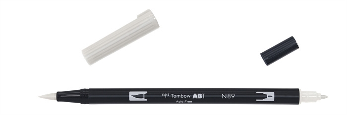 Tombow Mark Abt Dual Brush N89 Lämmin harmaa 1