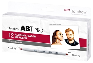 Tombow Mark Alkoholi ABT Pro Dual Brush 12P-6 Muotokuvasarja (12)