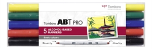 Tombow Mark Alkoholi Abt Pro Dual Brush 5P-1 Basic (5)