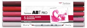 Tombow Mark Alkoholi Abt Pro Dual Brush 5P-5 Pink Colors (5)
