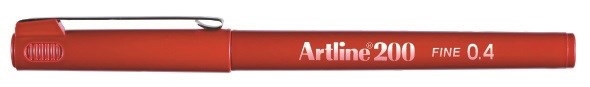 Artline fineliner 200 hieno 0,4 tummanpunainen