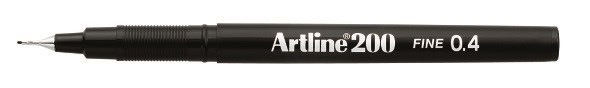 Artline Fineliner 200 Fine 0,4 Musta