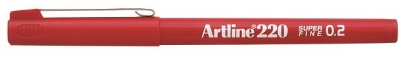 Artline fineliner 220 sf 0,2 punainen
