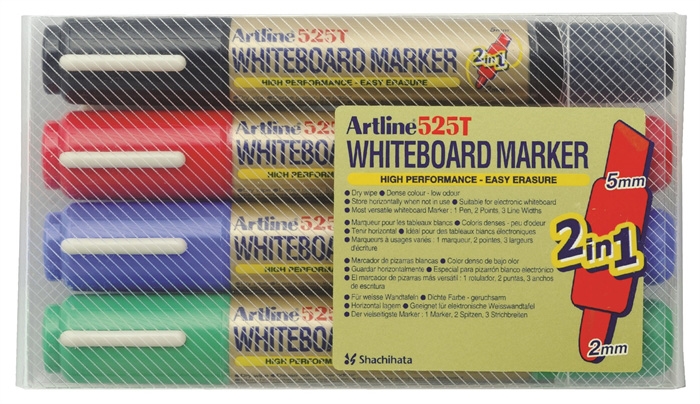 Artline Whakboard Mark 525T 2-in-1 4-la