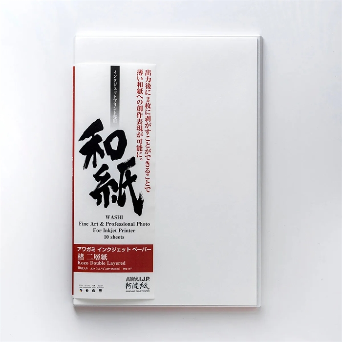 Awagami Kozo Double Layered - 90 g/m², A4 20 arkkia