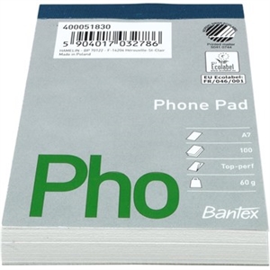 Bantex Phone Block, A7, Ulined, Uhullet