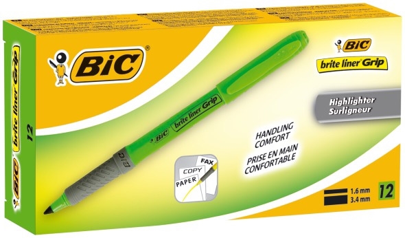 Bic Overtromment Pen Brite Liner Grip Green