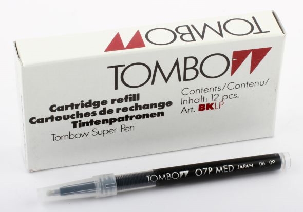 Tombow Rollerpen -täyttö 0,10 mustaa