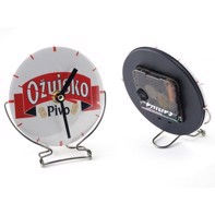 Clock Button with Metal Standard and Mechanism Ø100 mm, Black 