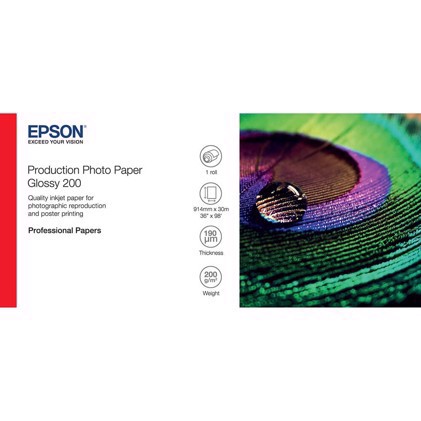 Epson Production Photo Paper Glossy 200 36" x 30 metriä