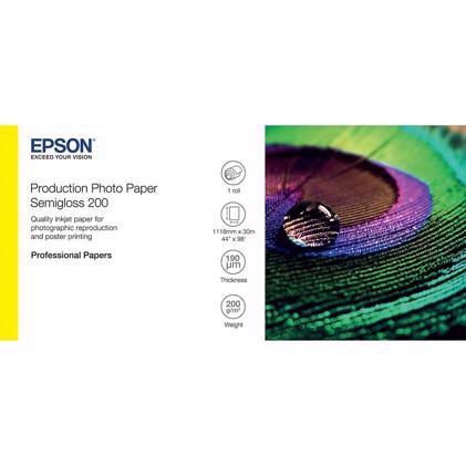 Epson Production Photo Paper Semigloss 200 44" x 30 metriä